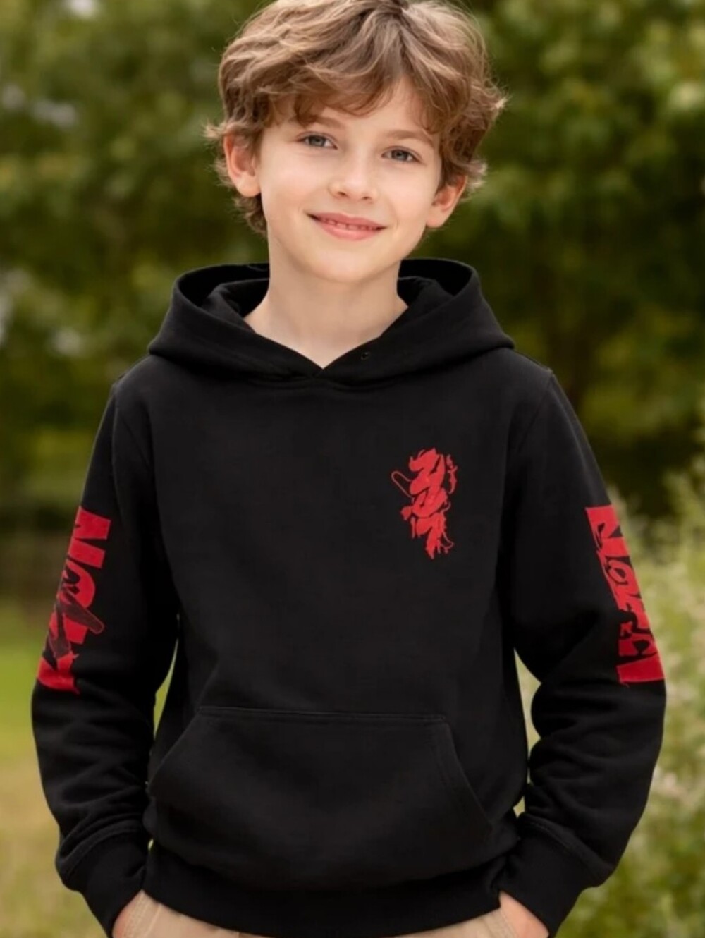 Jordan Kids MJ Zion Crossover Hoodie - Black & Neon Red/Pink - Size Small
